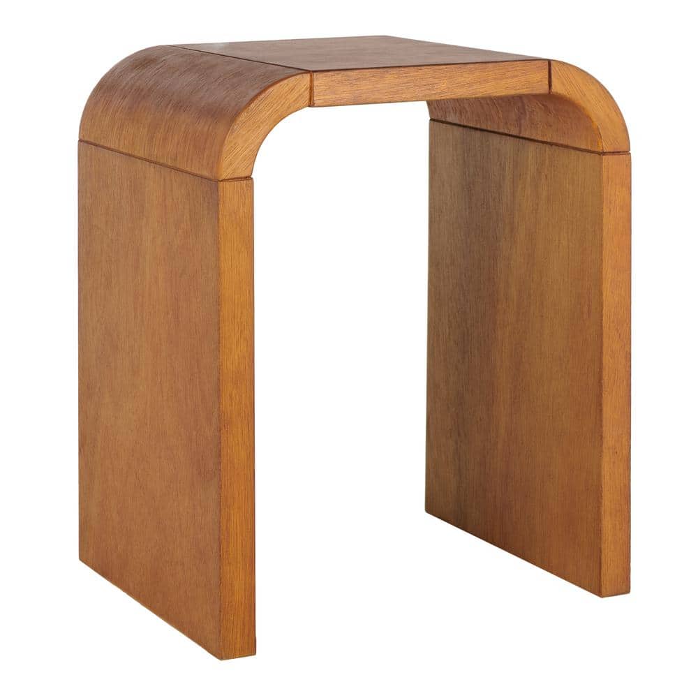 Liasonya 22" Medium Wood Curved Accent Table