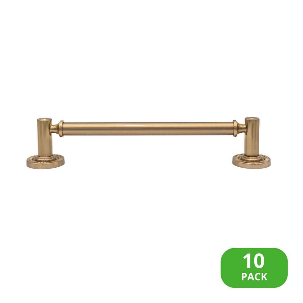10-Pack Minted 6 in. (152 mm) Center-to-Center Traditional Satin Brass Bar Drawer Pull price history on PriceWatchPro