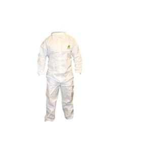 Men's Extra Large White Value Pack Defender II Microporous Coverall with Collar (3-Pack)