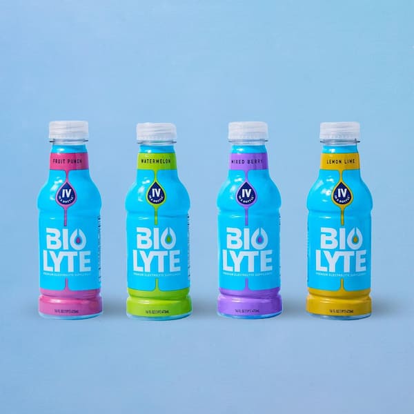 BIOLYTE Hydration Drink, Variety 12-Pack including Citrus, Berry, Tropical, and Melon Flavors