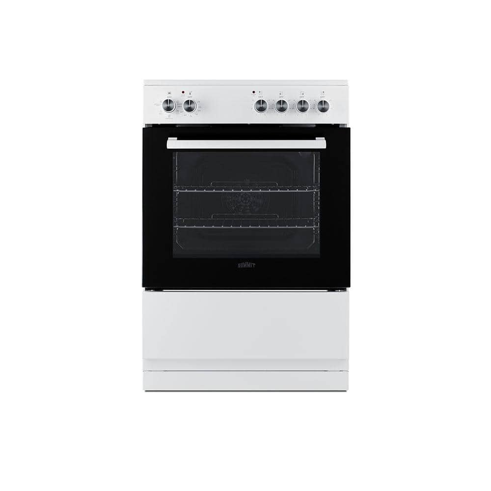 Summit Appliance 24 in. 4 Element Slide-in Electric Range with ...