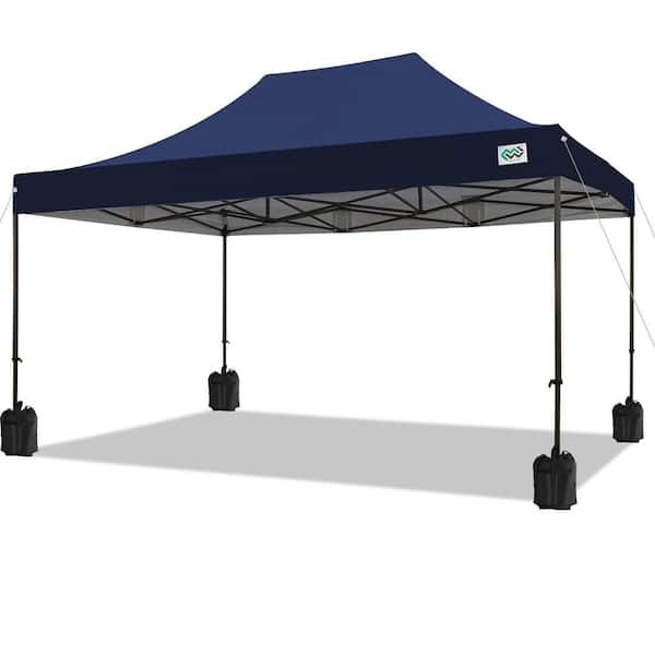 JEAREY 10 ft. x 15 ft. Pop Up Canopy Tent Instant Outddor Canopy in Navy JDP15 HD Navy