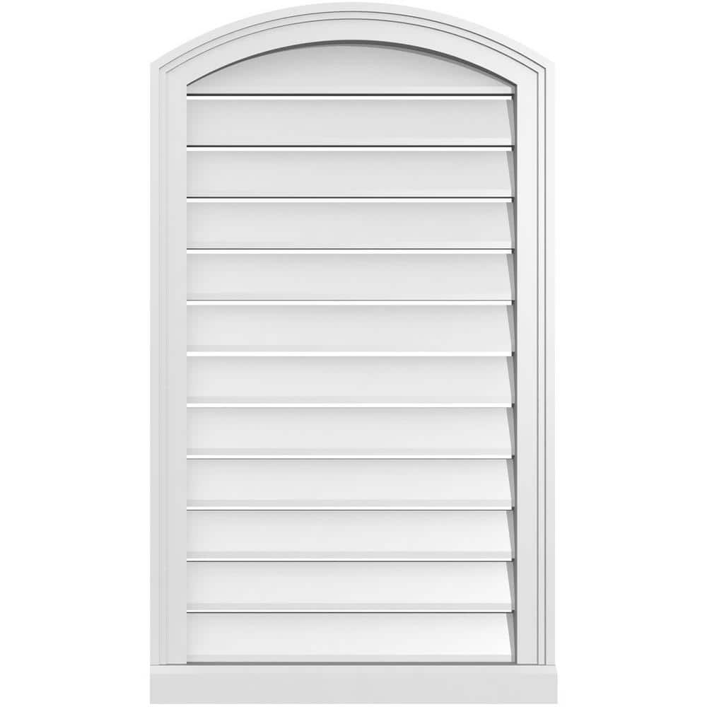 22 in. x 36 in. Arch Top Surface Mount PVC Gable Vent: Decorative with Brickmould Sill Frame price history on PriceWatchPro