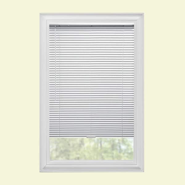 63x48 in White Aluminum Mini Blind Cordless Room Darkening Privacy Window Shade 