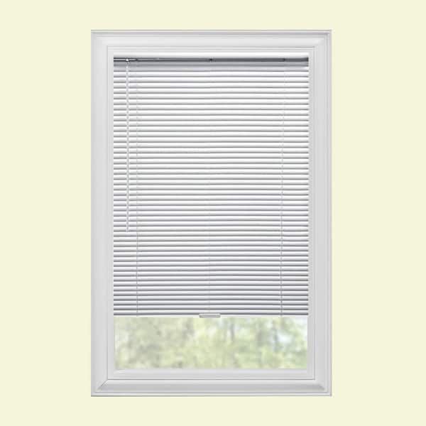 Unbranded - White Cordless Room Darkening Vinyl Mini Blinds with 1 in. Slats-48 in. W x 48 in. L (Actual Size 47.5 in. W x 48 in. L)