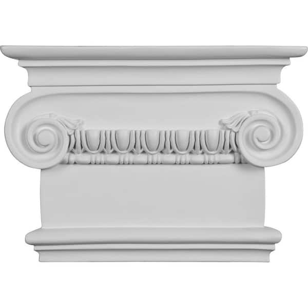 Ekena Millwork 7-1/2 in. x 8-1/2 in. x 2-1/2 in. Polyurethane Classic Ionic Large Onlay Corbel