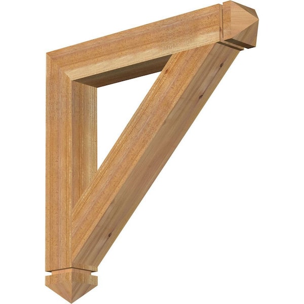 Ekena Millwork 4 in. x 28 in. x 28 in. Western Red Cedar Traditional Arts and Crafts Rough Sawn