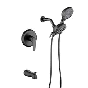Single Handle 5-Spray Tub and Shower Faucet 1.8 GPM with Shower Head in Matte Black (Valve Included)