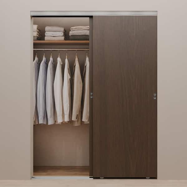 Impact Plus 42 in. x 84 in. Smooth Flush Espresso Solid Core MDF