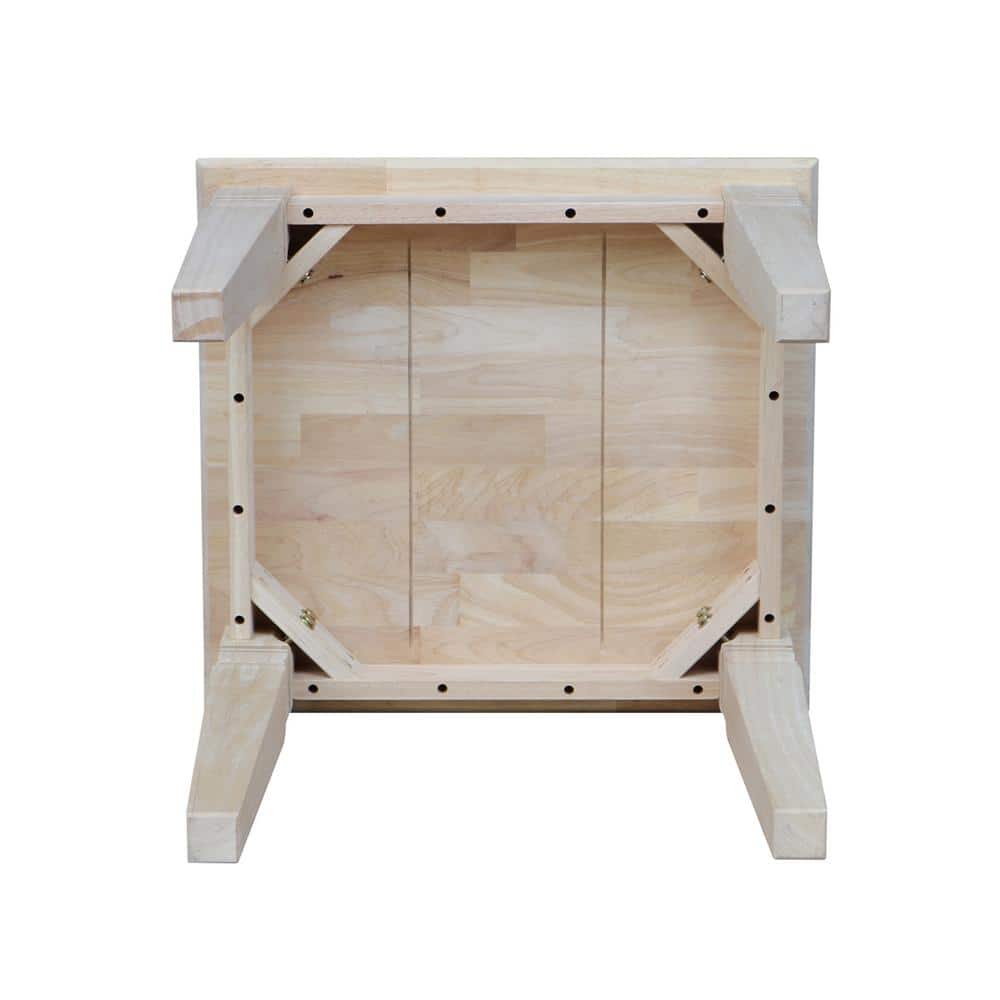 Classic Unfinished Parawood Java Square End Table