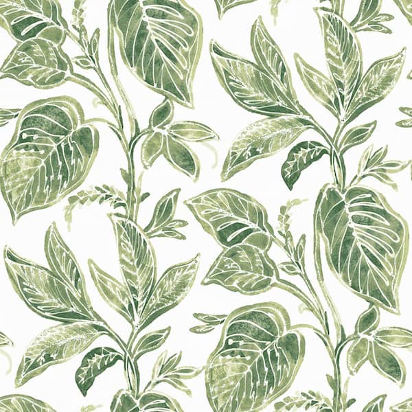 Chesapeake Mangrove Green BoTanical Paper Strippable Roll (Covers 56.4 sq. ft.)