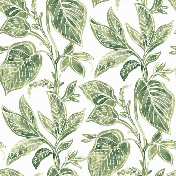 Driselle Green Floral Green Wallpaper Sample