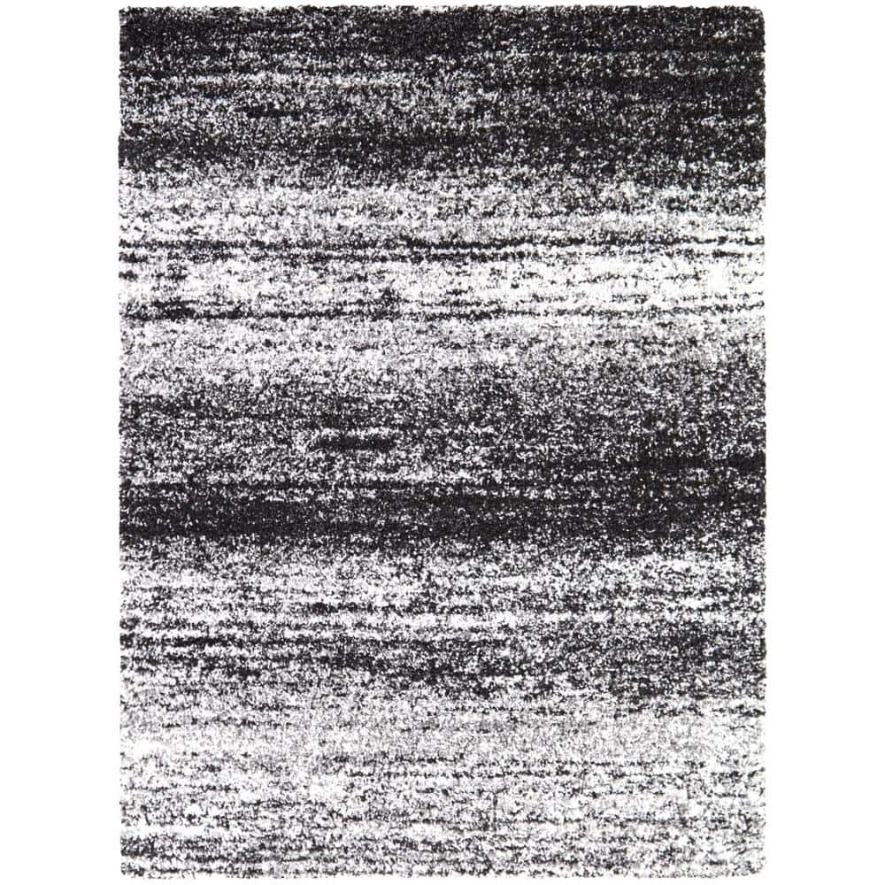Charcoal 8' x 10' Shag Synthetic Area Rug