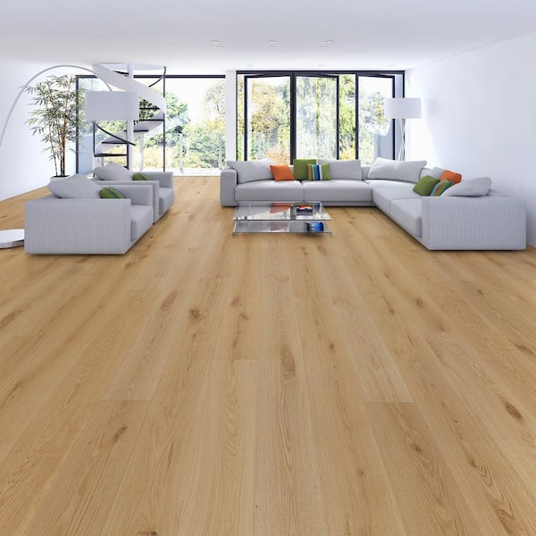 Bold Cambridge Oak 5/8 in. T x 7.5 in. W Tongue and Groove Wire Brushed Engineered Hardwood Flooring (31.1 sq.ft./case)
