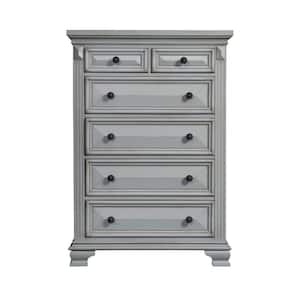 Trent 6-Drawer Chest in Grey