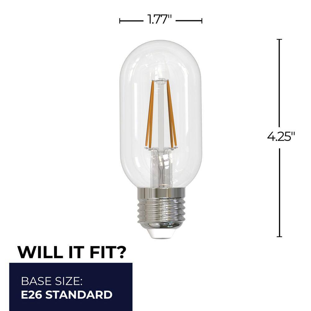 Clear Dimmable Decorative LED Filament Bulb, 4.25 in
