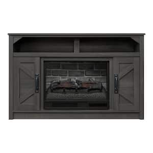 Pine Creek 48 in. Freestanding Electric Fireplace TV Stand in Gray Fawn Aged Oak