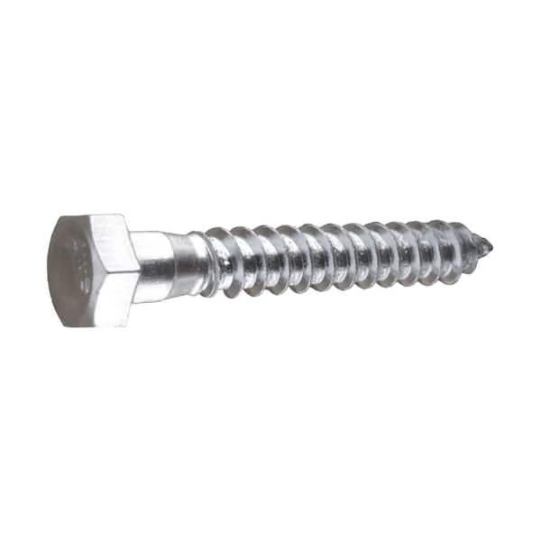 Select Length 3/8"-7 Hex Lag Screws Zinc Plated Steel Hex Head Lag Bolts 