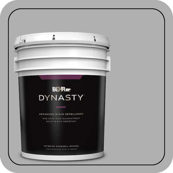 BEHR DYNASTY 5 gal. #780F-4 Sparrow One-Coat Hide Eggshell Enamel Interior Stain-Blocking Paint & Primer