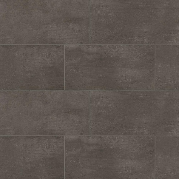 Bedrosians Simply Modern 12 in. x 24 in. Honed Coffee Porcelain Tile ...