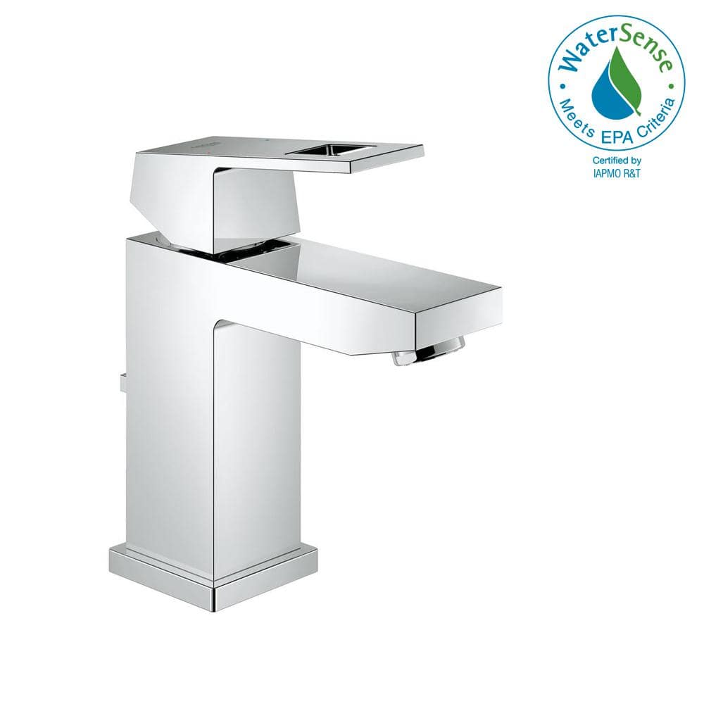 Chrome Brass Single Hole Bathroom Faucet with Drain Assembly