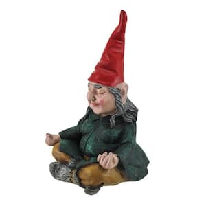 11 in. H Meditating ZEN Zelda the Female Yoga Garden Gnome Figurine Statue