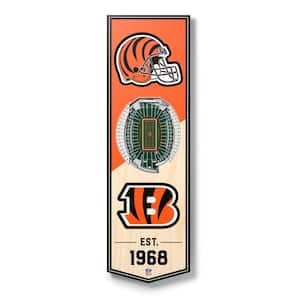 NFL Cincinnati Bengals 6 in. x 19 in. 3D Stadium Banner-Paul Brown Stadium