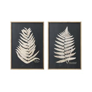 "Fern Leaf" Wood Framed Nature Wall Art Print (Set of 2 Styles) 39.3 in. x 27.6 in. .