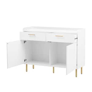 47.2 in. W x 15.7 in. D x 36.2 in. H Bathroom White Linen Cabinet