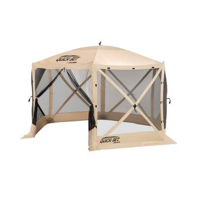 Quick-Set Escape 11.5 x 11.5 Foot Portable Outdoor Camping Shelter, Tan