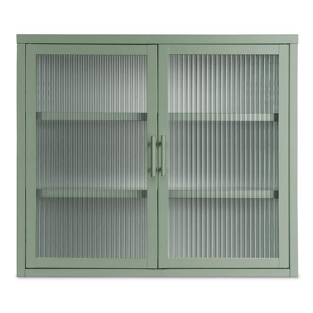 27.6 in. W x 9.1 in. D x 23.6 in. H Bathroom Storage Wall Cabinet in Mint G