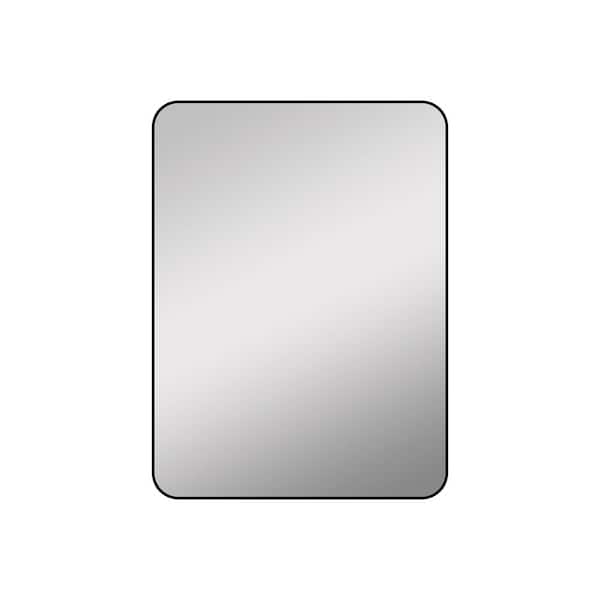 Unbranded 30 in. W x 36 in. H Rectangular Framed Wall Bathroom Vanity Mirror in Black