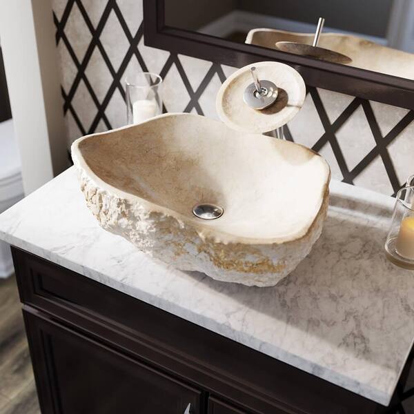 MR Direct Stone Vessel Sink in Galaga Beige Marble