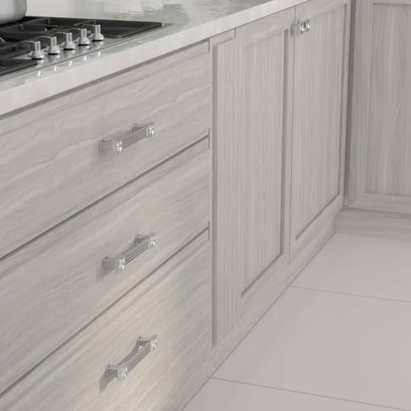 Verona Collection 5-1/16 in. (128 mm) Vintage Chrome Rectangular Cabinet Bar Pull