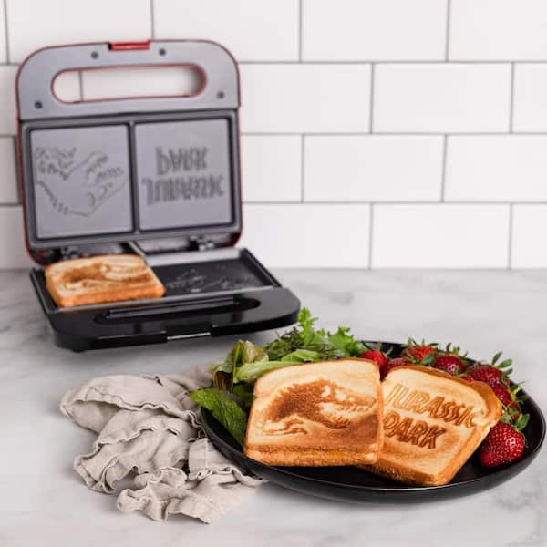 Uncanny Brands Red 900W Jurassic Park Grilled Grilled Cheese Sandwich Maker  PP-JUR-JP - The Home Depot