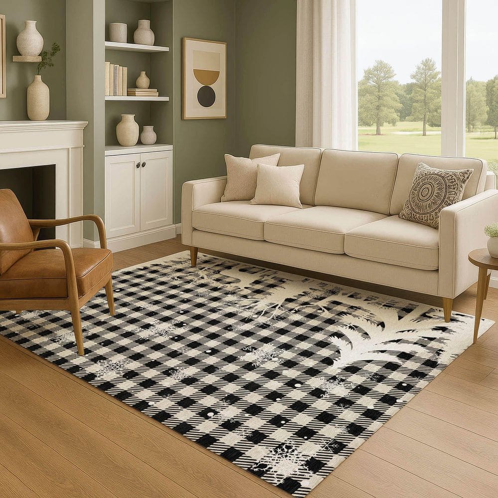Mayfield Premium Machine Washable Abstract AMF1824 Taupe 9 ft. x 12 ft. Area Rug price history on PriceWatchPro