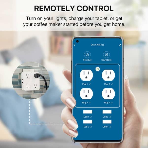 eco4life Smart Plug, WiFi Mini Plug Outlet, Works with Alexa and Google  Home, Voice Control, App Remote Control Anywhere, No Hub Needed, UL  Certified