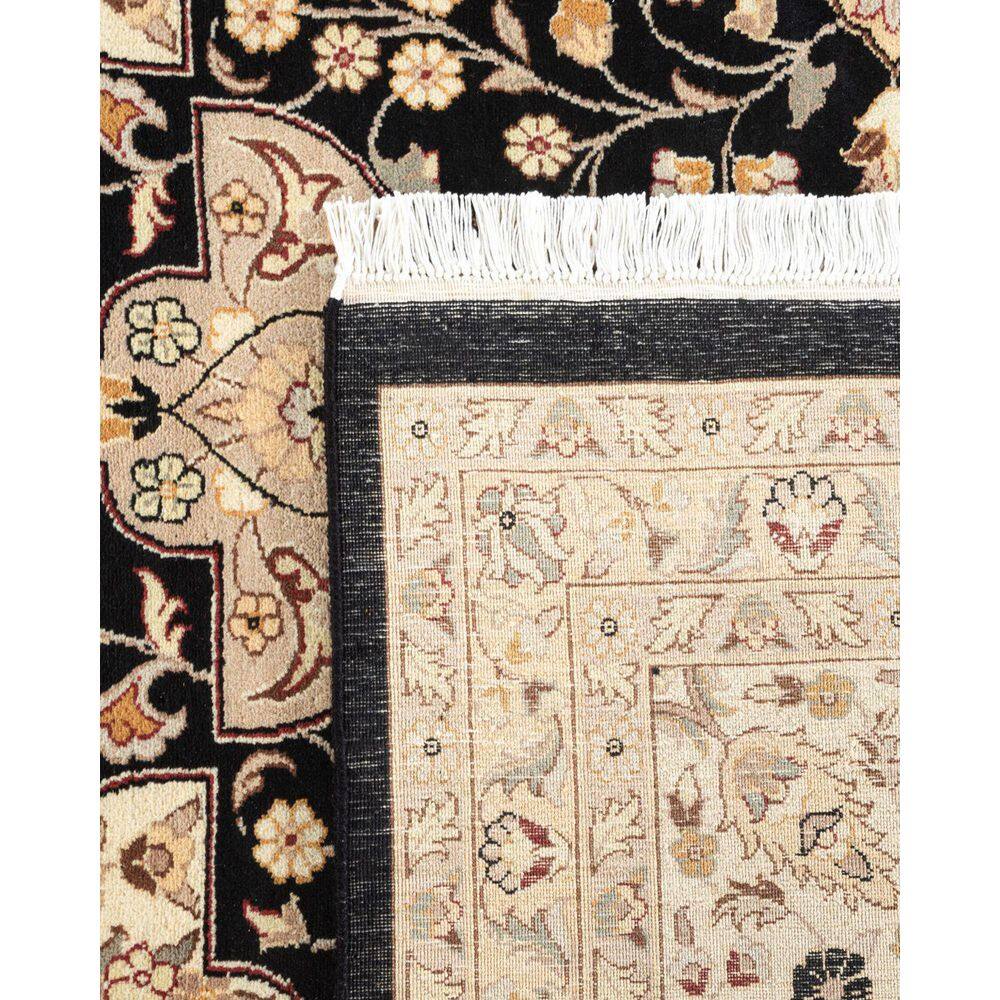 Hand-Knotted Black Wool Oriental 9' x 12' Area Rug