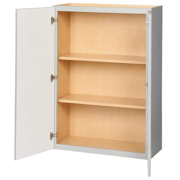 Hampton Bay KWFC1830-DV Shaker Assembled 18x30x12 in. Wall Flex Kitchen Cabinet with Shelves and Dividers in Dove Gray