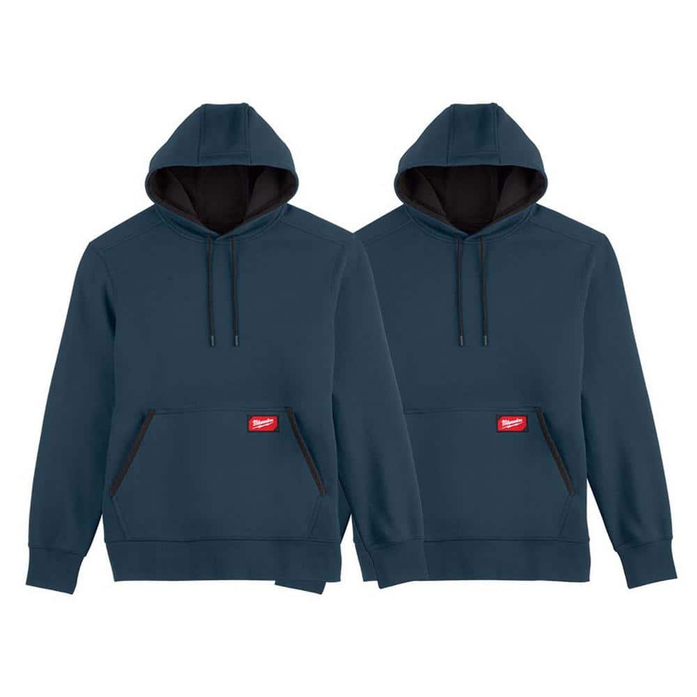 Men s X Large Blue Midweight Cotton/Polyester Long Sleeve Pullover Hoodie (2-Pack) price history on PriceWatchPro