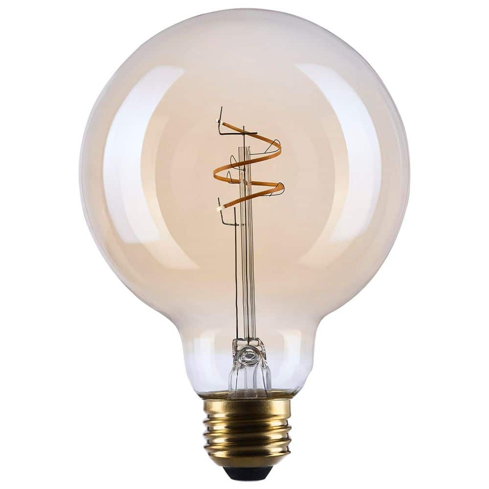 25-Watt Equivalent G30 2000K Medium Base Clear Glass Amber Coil Filament Dimmable Globe LED Light Bulb (24-Pack) price history on PriceWatchPro
