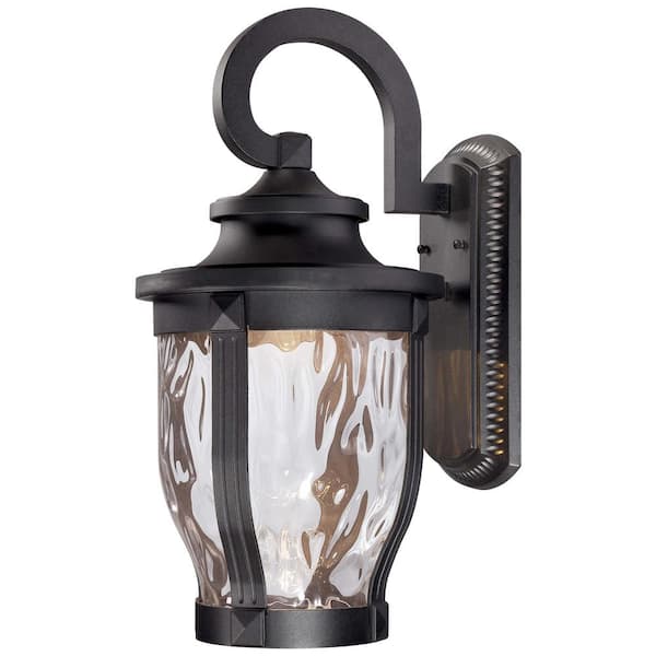 Merrimack 1-Light Black Outdoor Integrated LED Wall Lantern Sconce