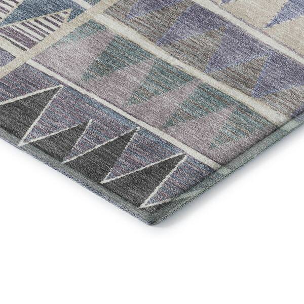 Mayfield Premium Machine Washable Abstract AMF2205 Lavender 10 ft. x 14 ft. Area Rug