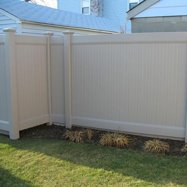 Unbranded 6 ft. x 6 ft. White Vinyl Fence Panel Set - 2 Pieces