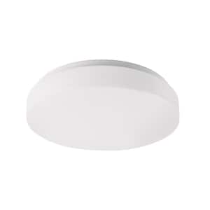 Glo 13 in. 1-Light White Selectable LED Flush Mount 2700K-3000K-3500K-4000K-5000K