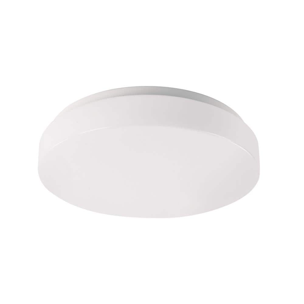 EcoLite 13'' White Aluminum LED Flush Mount with 5-CCT Switch