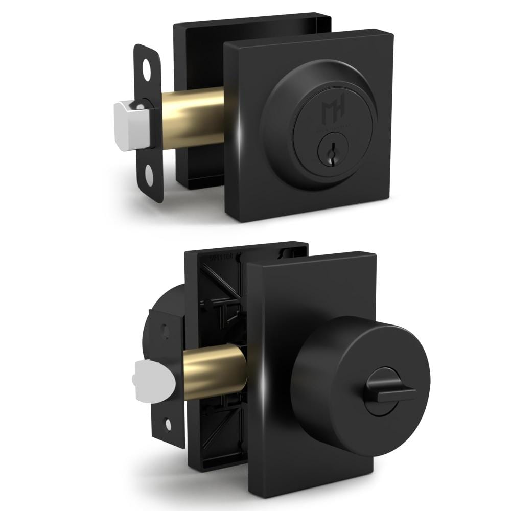 Laura Entry Door Handles & Deadbolt Lock - 1 Pack Reversible Matte Black Door Handle - Matte Black price history on PriceWatchPro