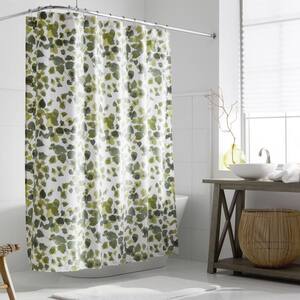 72 in. Multi-Colored Legends Hotel Greenery Cotton and TENCEL Lyocell Shower Curtain
