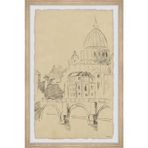 "St. Peter Cathedral Sketch" by Marmont Hill Framed Architecture Art Print 30 in. x 20 in.
