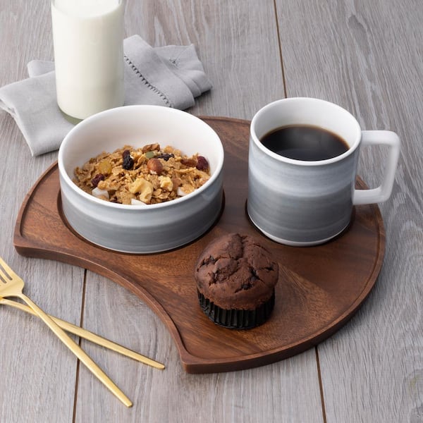 Noritake Kona Wood 13 in. x 11.75 in. (Brown) Acacia Wood Serving